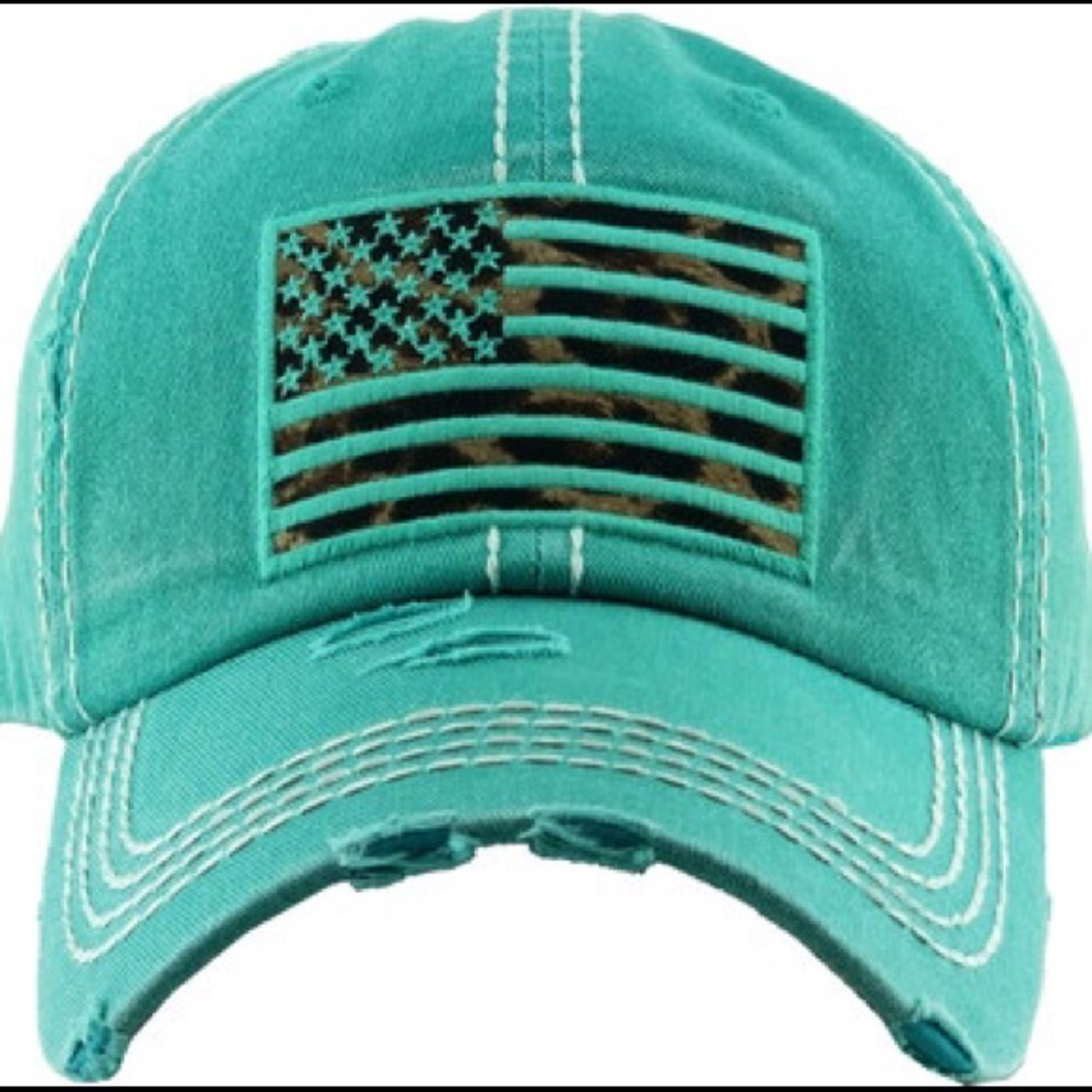LEOPARD FLAG WASHED VINTAGE BALLCAP